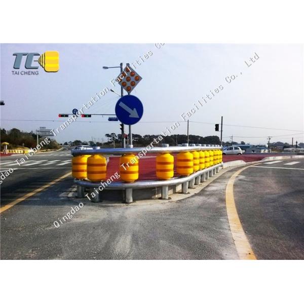 Anti Collision Guardrail For Transportation Facilities Yellow Colors