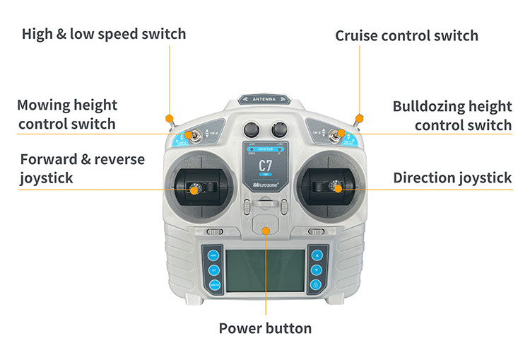 Diesel Oil / Gasoline Remote Control Robot Lawn Mower For Agriculture