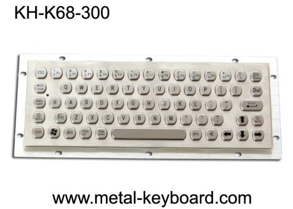 Cheap Dustproof Metal Computer Keyboard , Stainless Steel Keyboard 68 Key Buttons for sale