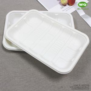 Best Disposable Use Corn Starch Food Tray,Good Price Nature Color Biodegradable Meal Tray,Eeay Green Rectangle Platters wholesale