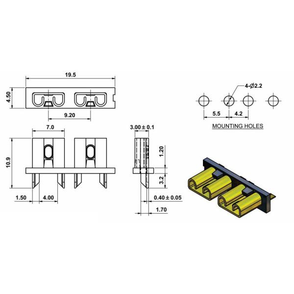 Medium Size Car Auto Plug In Automotive Blade Fuse Holder PCB Mount Fuse Clip ATO ATC