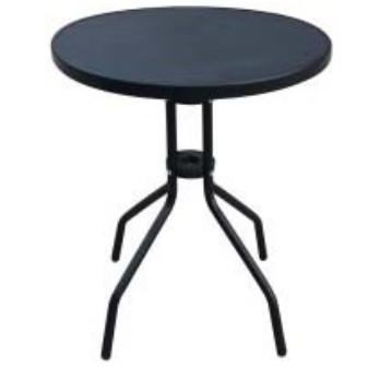 Cheap Dia 60cm Steel Outdoor Garden Table KD Structure Plastic Table Top for sale