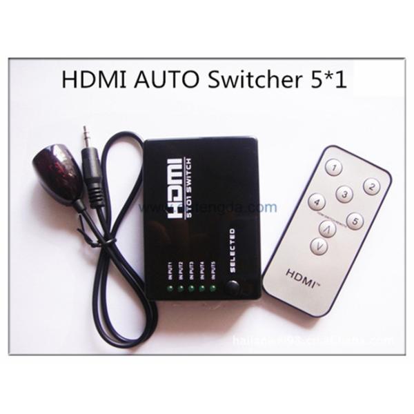 Mini 5 Ports 1080p Video Hdmi Switch Splitter Hub Support 3d Ir Remote Control For Ps3 Dvd