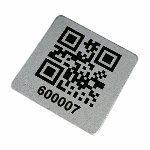 Custom Square Aluminum QR Code Tags | Waterproof Durable Metal ID Labels