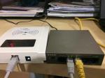 TCP RFID Proximity POE Card Reader Writer With LCD Screen Desktop Usage