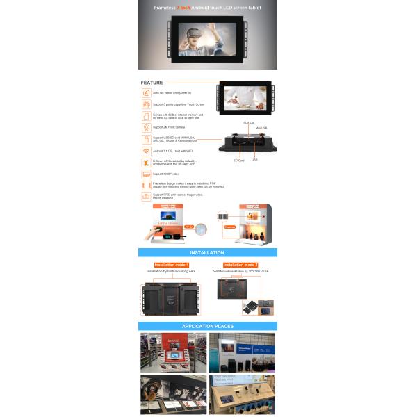 Multi Touch Retail LCD Screens With Camera Outstanding Performance