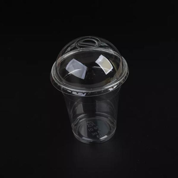 Cheap 100% Biodegradable PLA Cups Eco Friendly Clear Milk Tea Jelly Cups With Lids for sale