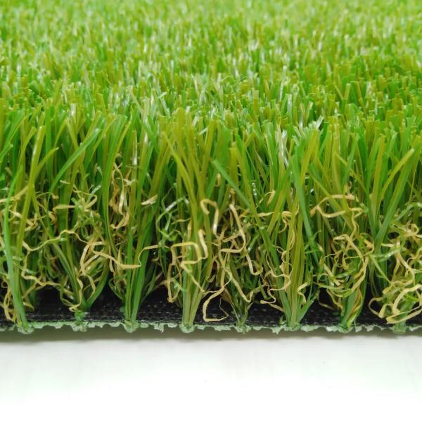 High Density PE Landscaping Artificial Grass Natural 3 / 8 '' 12500 Dtex