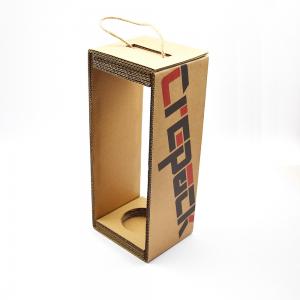 Best Corrugated Paper Simple Red Wine Box With Portable Rope Rigid Gift Boxes wholesale