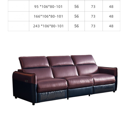 BN Recliner Function Furniture Italian-Style Functional Sofa Cowhide Smart Furniture Electric USB Sofa Function Recliner