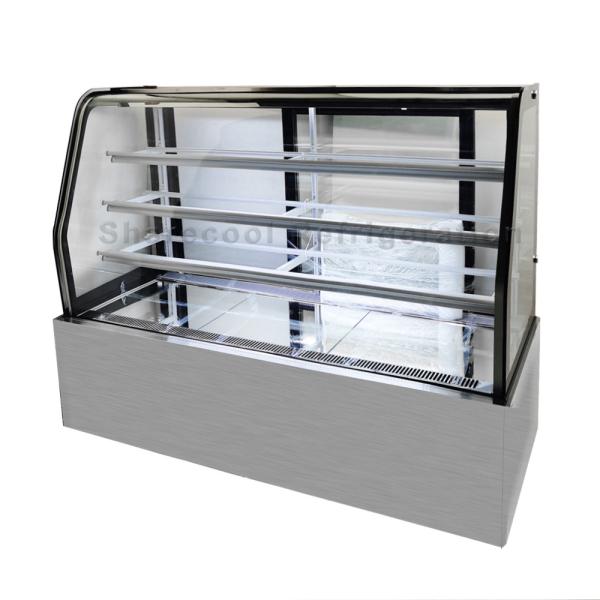 Cheap 110V 60Hz Commercial Showcase Refrigerator Double Arc Glass Display Cooler Fridge for sale