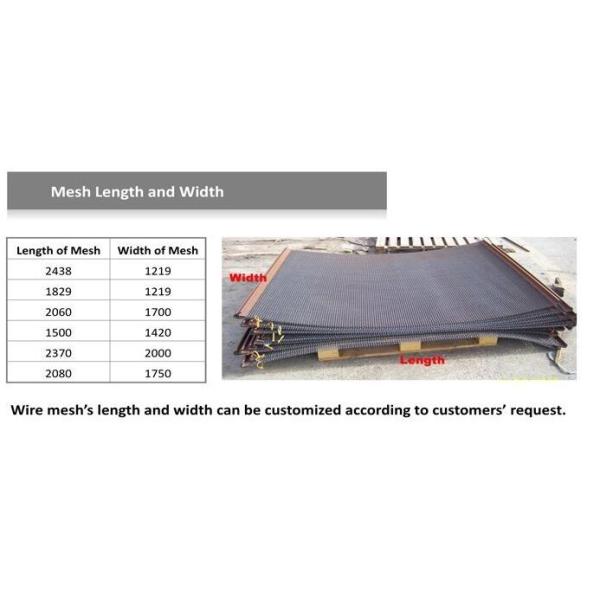 65mn High Tensile Strength 6mm Woven Vibrating Screen Mesh Wear And Abrasion Resistance
