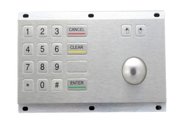Cheap 18 Short Profile Key Mechanical Numeric Keypad , Metal Numeric Keypad With Track Ball for sale