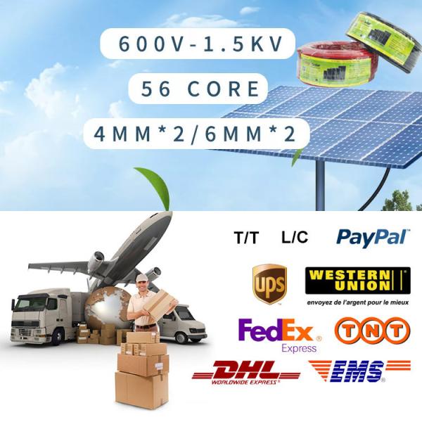 T4 Battery Solar Pv Cable 6mm 4mm Dustproof Low Voltage