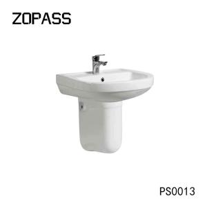 China Bathroom Wall Hung Pedestal Sinks Hand Painted Porcelain Basin For Hand Wash Basin on sale