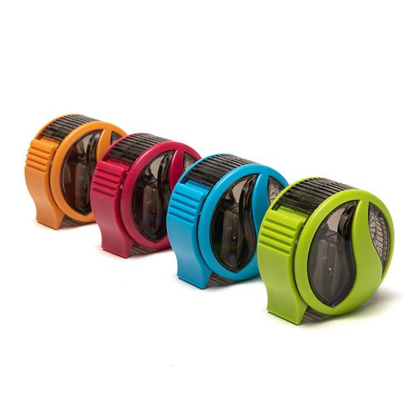 Cheap Cool Single Hole Covered Pencil Sharpener Round Shape for sale