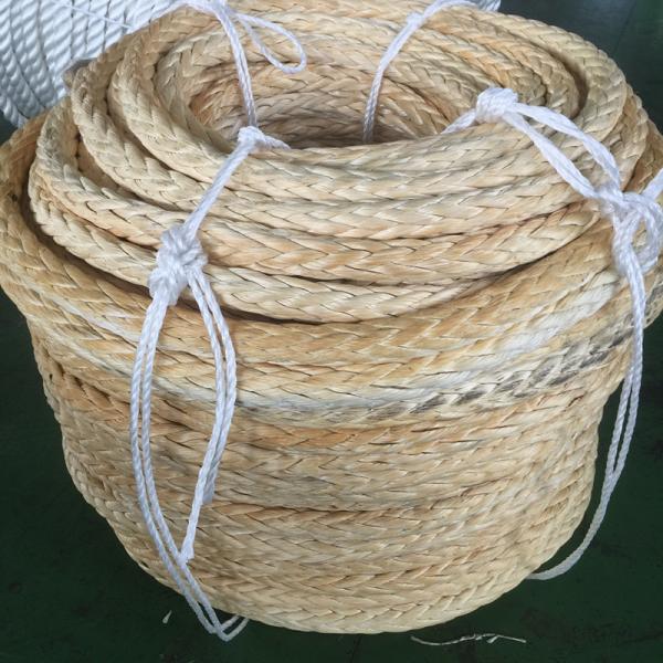 Vessel Mooring 12 Strand UHMWPE Rope 48mm High Strength Braided