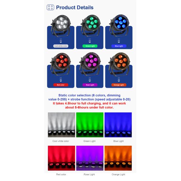 DMX wifi lithium battery light
