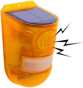 China warning light sound sensor alarm lamp solar panel Security Alarm for farm garded Driveway Alarm on sale