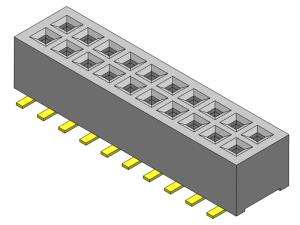 1.00mm Dual Row Pin Female Header Connector 2*3PIN To 2*40PIN