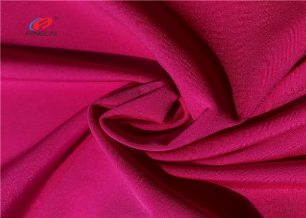 Cheap Shiny Polyester Elastic Fabric , Satin Polyester Spandex Blend Fabric For Sport for sale
