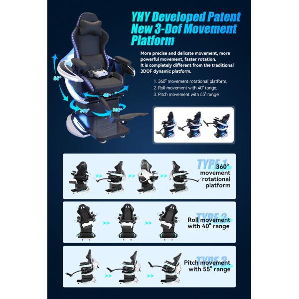 VR 360 Chair 9D Roller Coaster Indoor Simulation Flight Simulators Game Machine