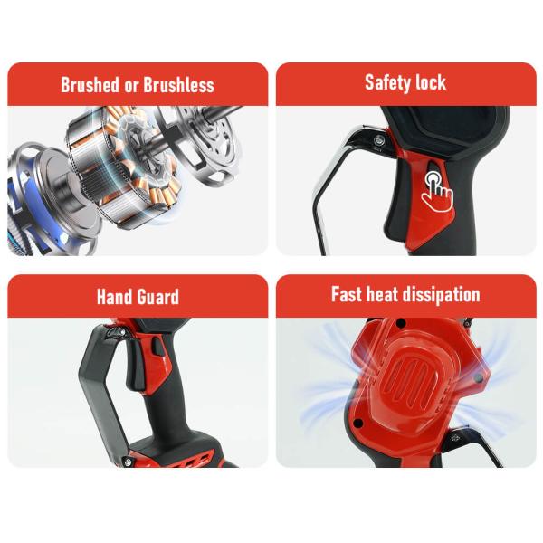 Cross-border Electric Chainsaw Rechargeable Lithium-ion Woodworking Handheld Cordless Lithium-ion Chainsaw High Power