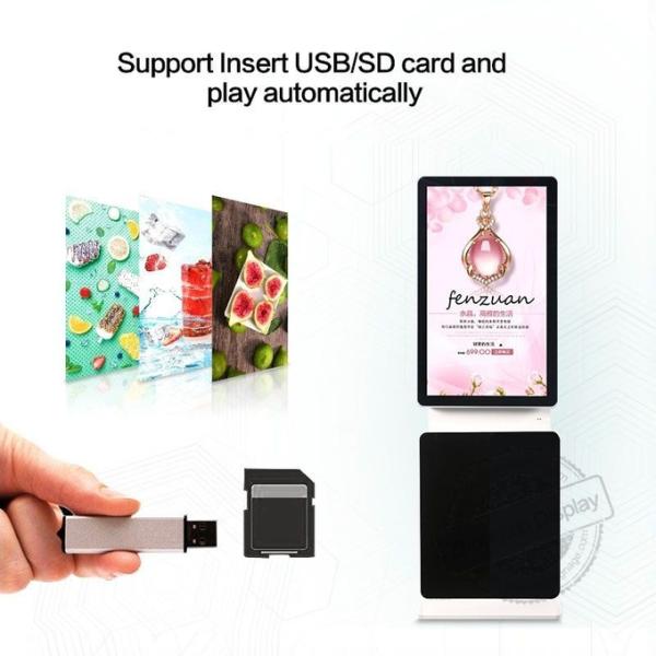 55inch 360 degree Rotating Standing Touch Table for Advertising Equipment Display