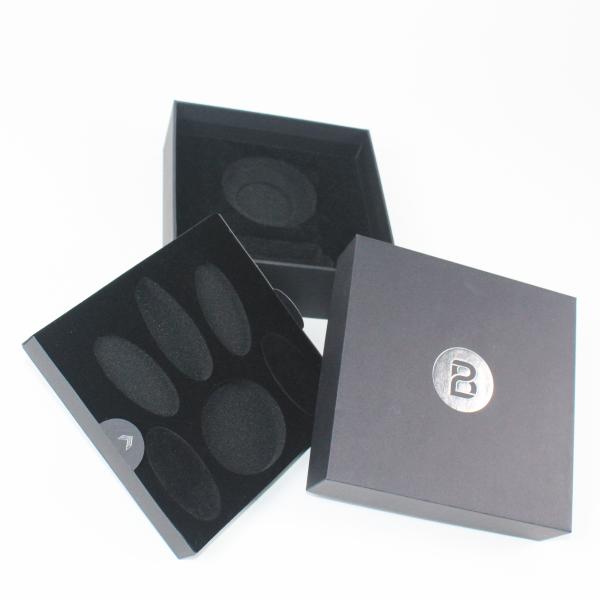 Cheap Customize Rigid Cardboard Custom Black Boxes With Foam Insert for sale