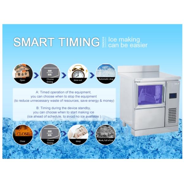 Commercial Medium Size Ice Maker Stainless Steel 304 Material 10A Power Plug