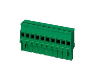 China 4000V Plug In Terminal Block Connector CPT 5.08mm Pitch 1*18P Green PA66 SN Plated on sale