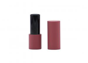China Magnet Connected Lip Balm Tubes Soft Touch Color Spraying Aluminum Lipstick Container on sale