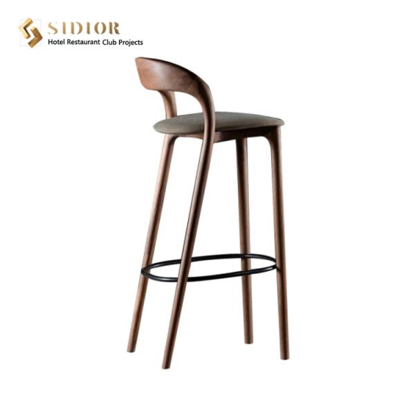 Cheap Hot Sell Bar Chair, Bar Stool, High Chair, Club Stool Chair, Hotel Chair, Restaurant Chair, Solid Wood Frame for sale