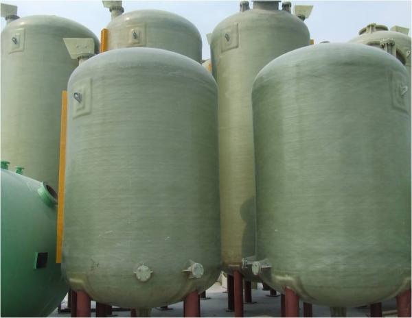 Cheap 9CBM Fiberglass Water Pressure Tank 1800mm FRP Water Filtration Vessels for sale