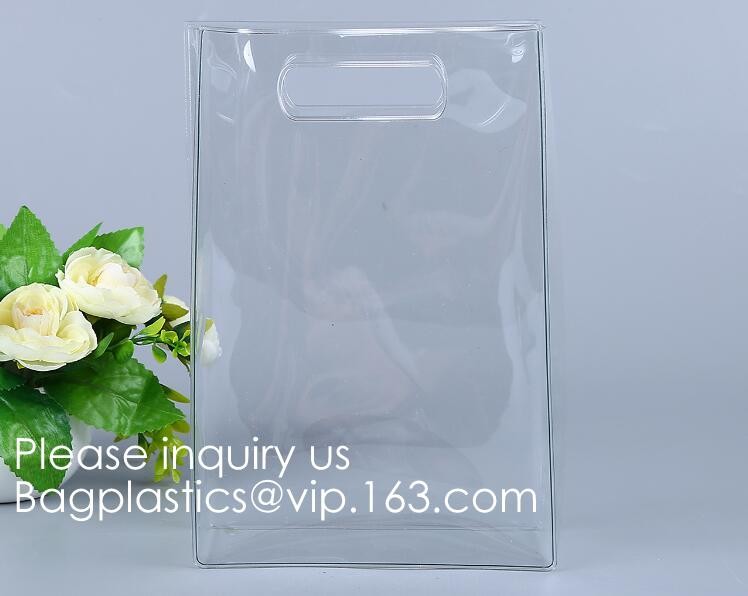 Promotion Transparent Clear Shopping Pvc Bag With Custom Print Nylon & PVC Material Combined Custom Tote Bag Shopping Ba