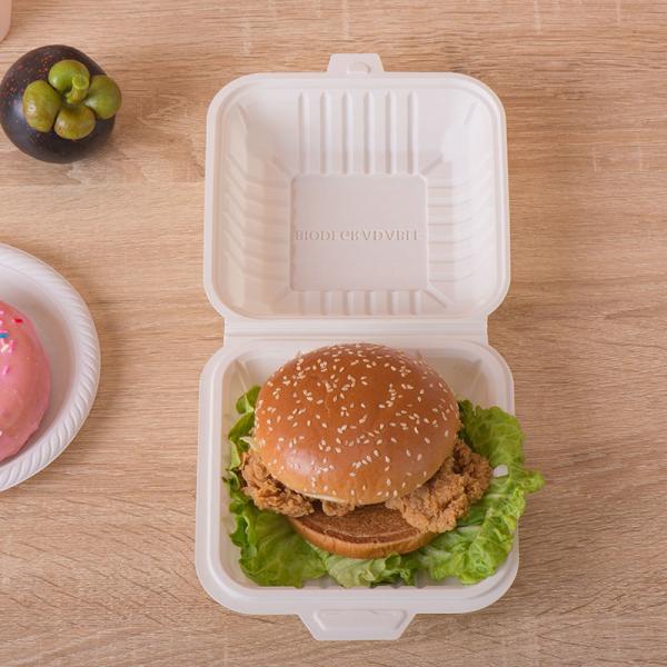 Cheap Eco-friendly compostable biodegradable wholesale, disposable corn starch burger box for sale