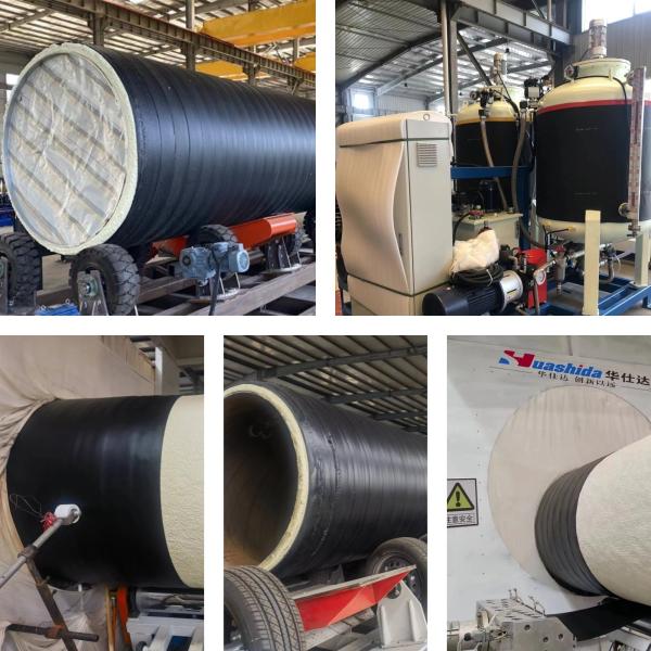 Maneuverable Polyurethane Spraying Prefabricated Insulated Steel Pipe Automatic Production Line