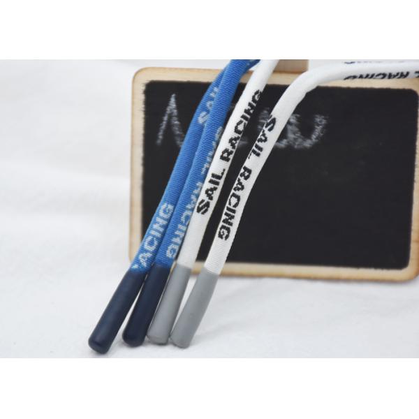 SGS 3mm 4mm 5mm Polyester Drawstring Cord With Silicone Bullet End Tips