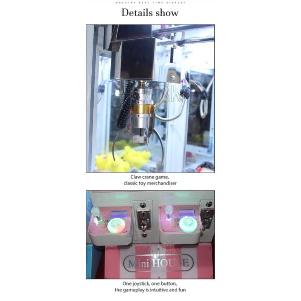 220V Mini Four Player Crane Game Machine / Claw Toy Grabber Machine