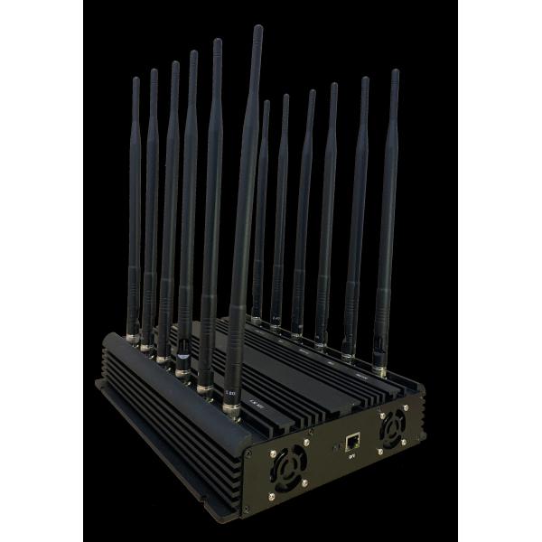 4G 5G WiFi Cell Phone Signal Jammer 12 Antenna Adjustable Software Management Control