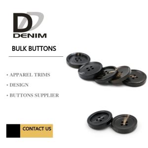 Black 4 holes Garments Large Size Buttons