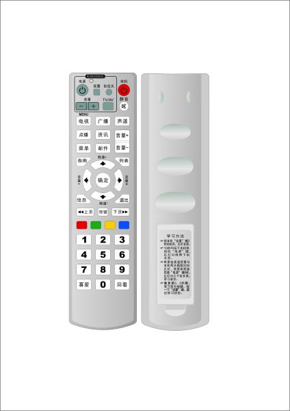 Cheap Permanent Memory Function IR TV Remote Nice Reception Range Popular Shape for sale