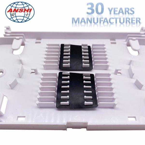 Protective Plastic Fiber Optic Splice Tray 12 Core Capacity For Distribution Box