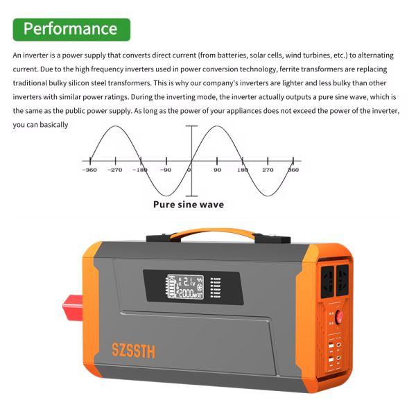 Network SDK Multi-functional 1000W 12V 24V 48V To 110V 220V Pure Sine Wave Inverter Outdoor Portable Dc To Ac Power Car Inverter