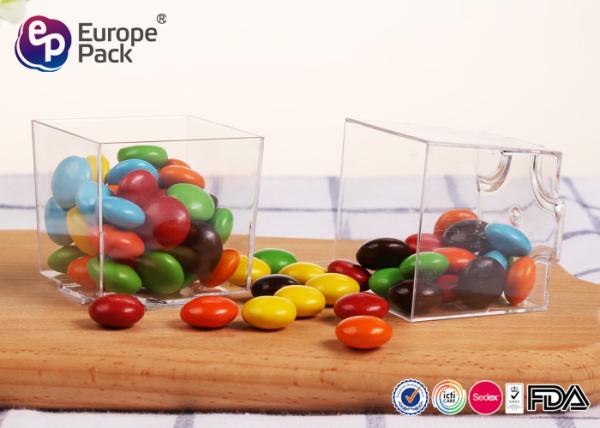 Cheap FDA Free Square Disposable Cups Clear Plastic Dessert Containers 60ml for sale