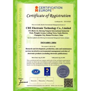 CRE electronic technology Co.,LTD Certifications
