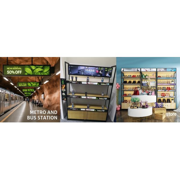 Indoor Advertising LCD Display 16.2 Inch animated Digital Signage