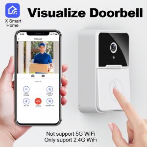 Best Night Vision Smart Wireless Video Doorbell 180° Viewing Angle Tuya Wireless Security Doorbell wholesale