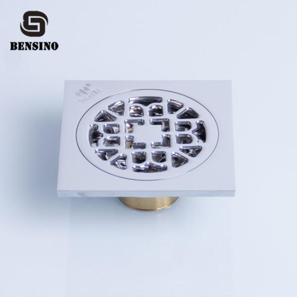 Cheap Hotel 100 Mm Square Floor 360g Brass Sink Strainer for sale