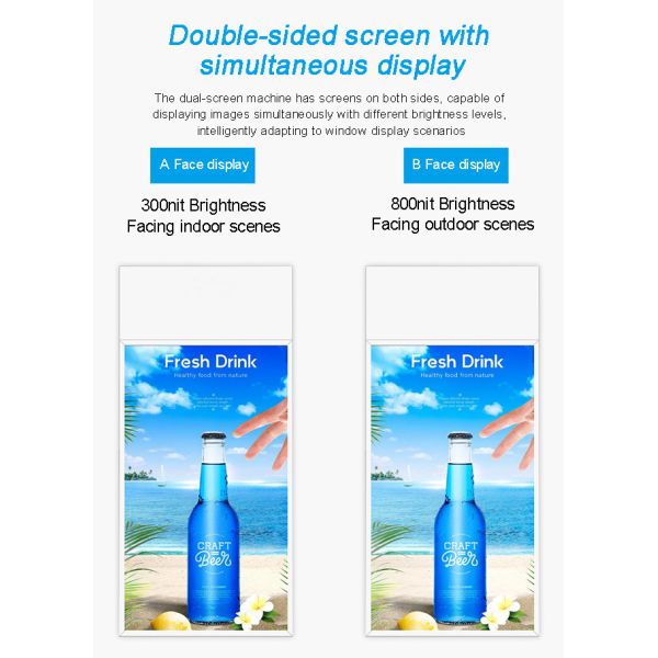 High Brightness 55 65 75 Inch Water Proof Outdoor Lcd Digital Signage Totem 5000 Nits 4k Ip65